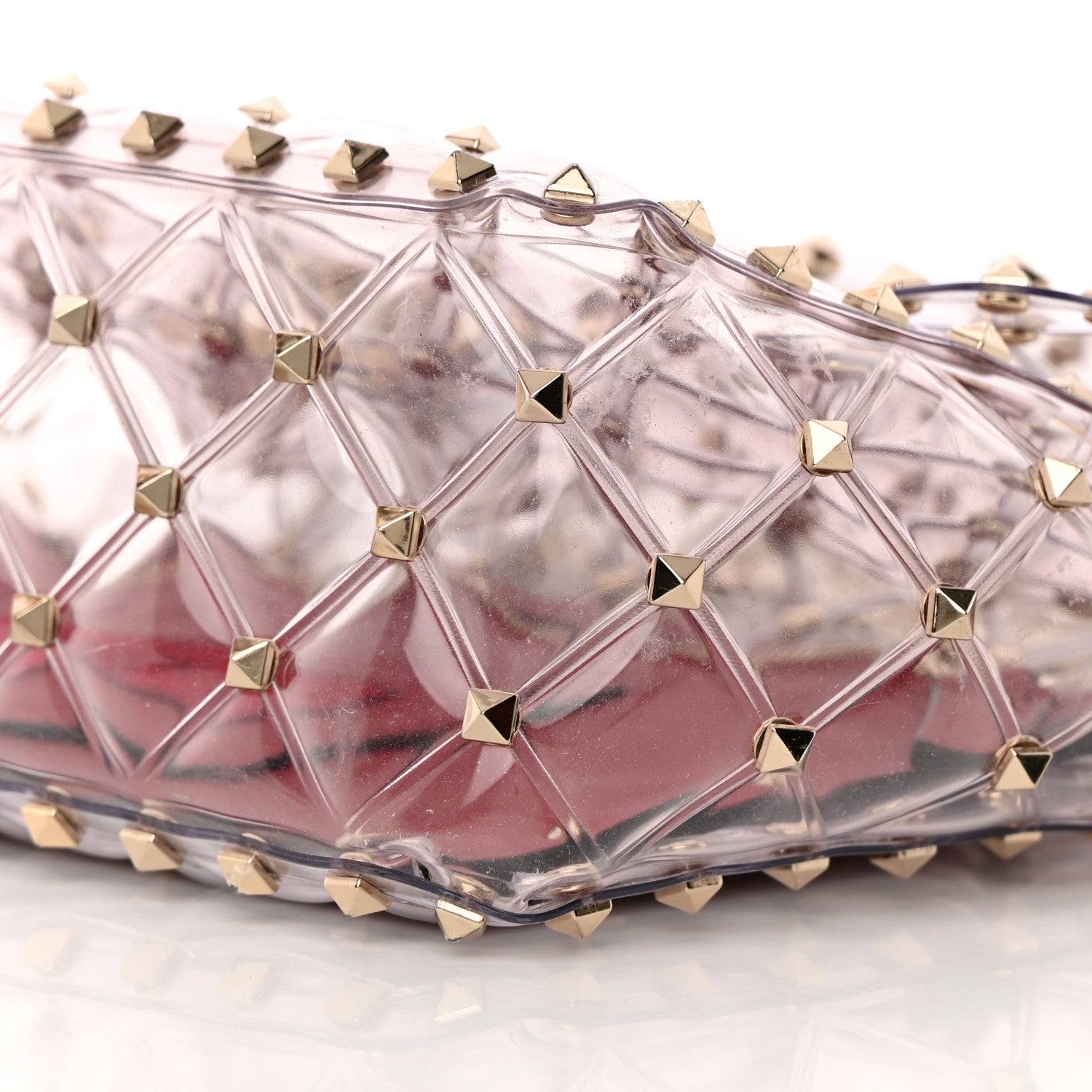 Valentino Garavani PVC Medium Rockstud Spike Shoulder Bag 9 of 12
