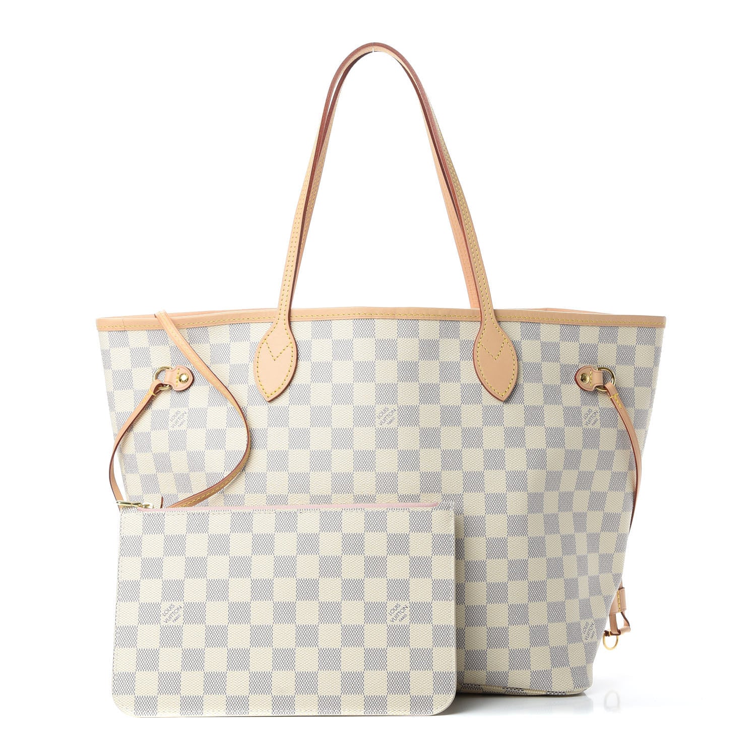 Louis Vuitton Damier Azur Neo Neverfull MM Rose Ballerine 1 of 13
