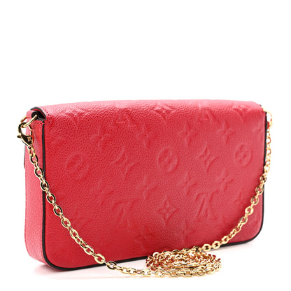 Louis Vuitton Empreinte Pochette Felicie Chain Wallet Scarlet 3 of 9
