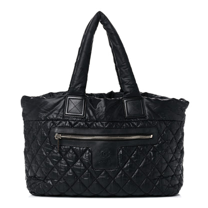 Chanel Nylon Quilted Large Coco Cocoon Tote Black 1 of 20