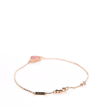 Van Cleef & Arpels 18K Rose Gold Carnelian Sweet Alhambra Heart Bracelet 3 of 8