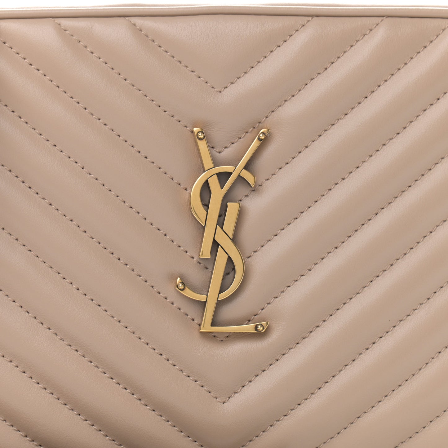Calfskin Matelasse Monogram Lou Camera Bag Dark Beige