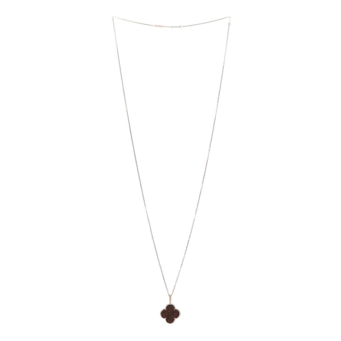 18K Rose Gold Letterwood Magic Alhambra Long Necklace
