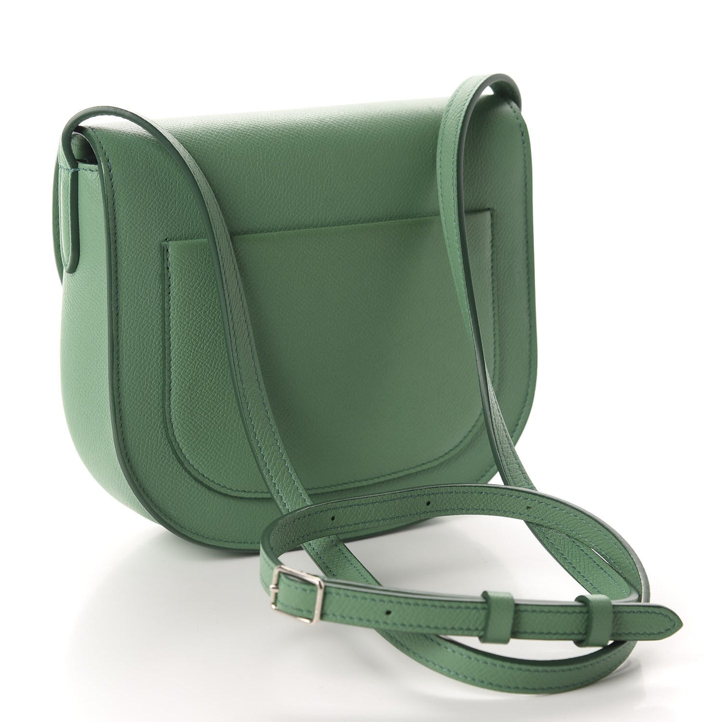 Grained Calfskin Small Trotteur Light Forest