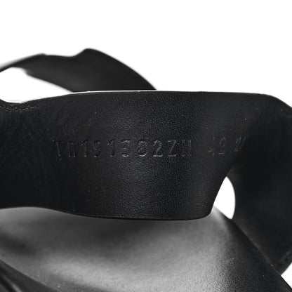 Hermes Calfskin Mens Takara Sandals 42 Black 8 of 8