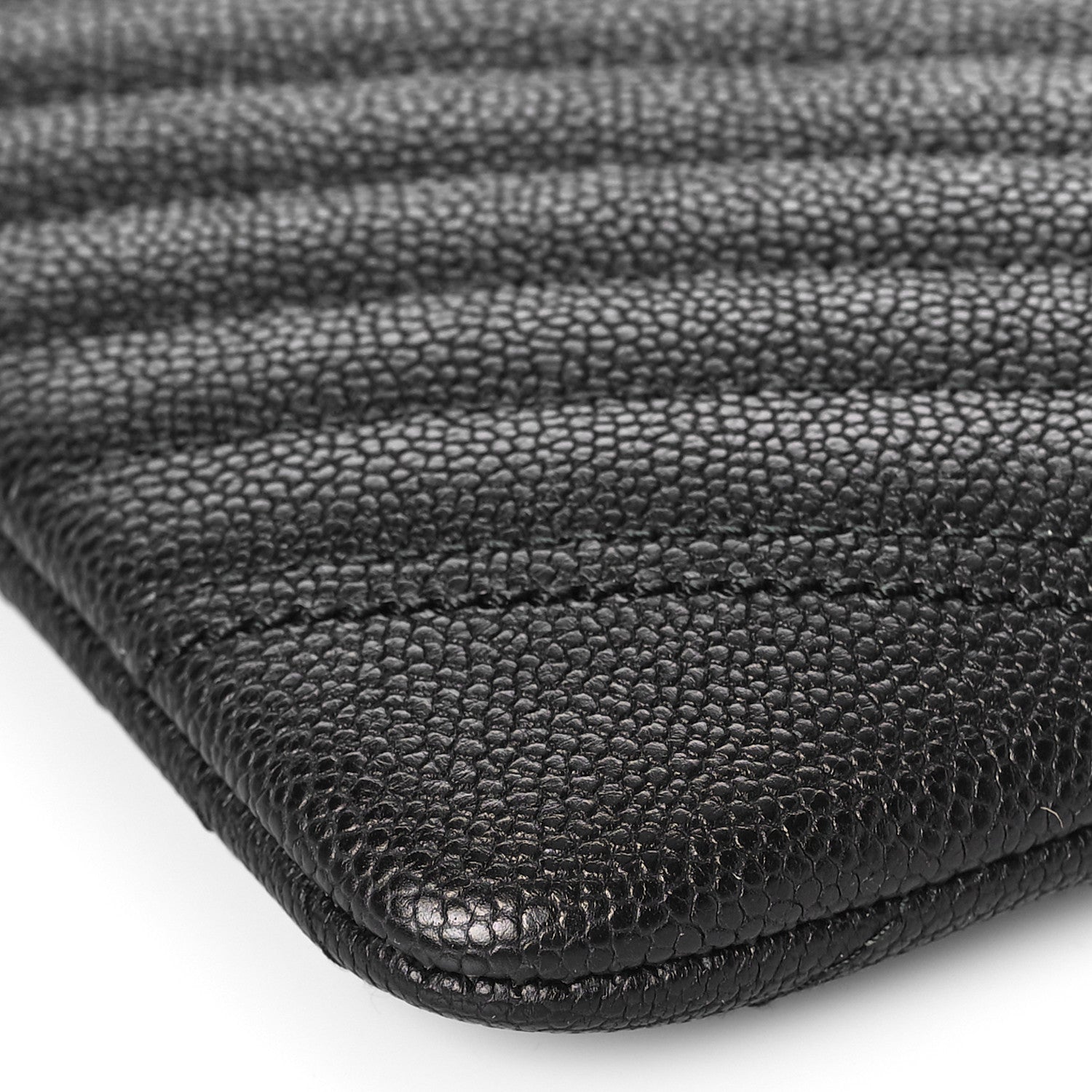 Chanel Calfskin Chevron Quilted Small Envelope Clutch Black 8 of 10