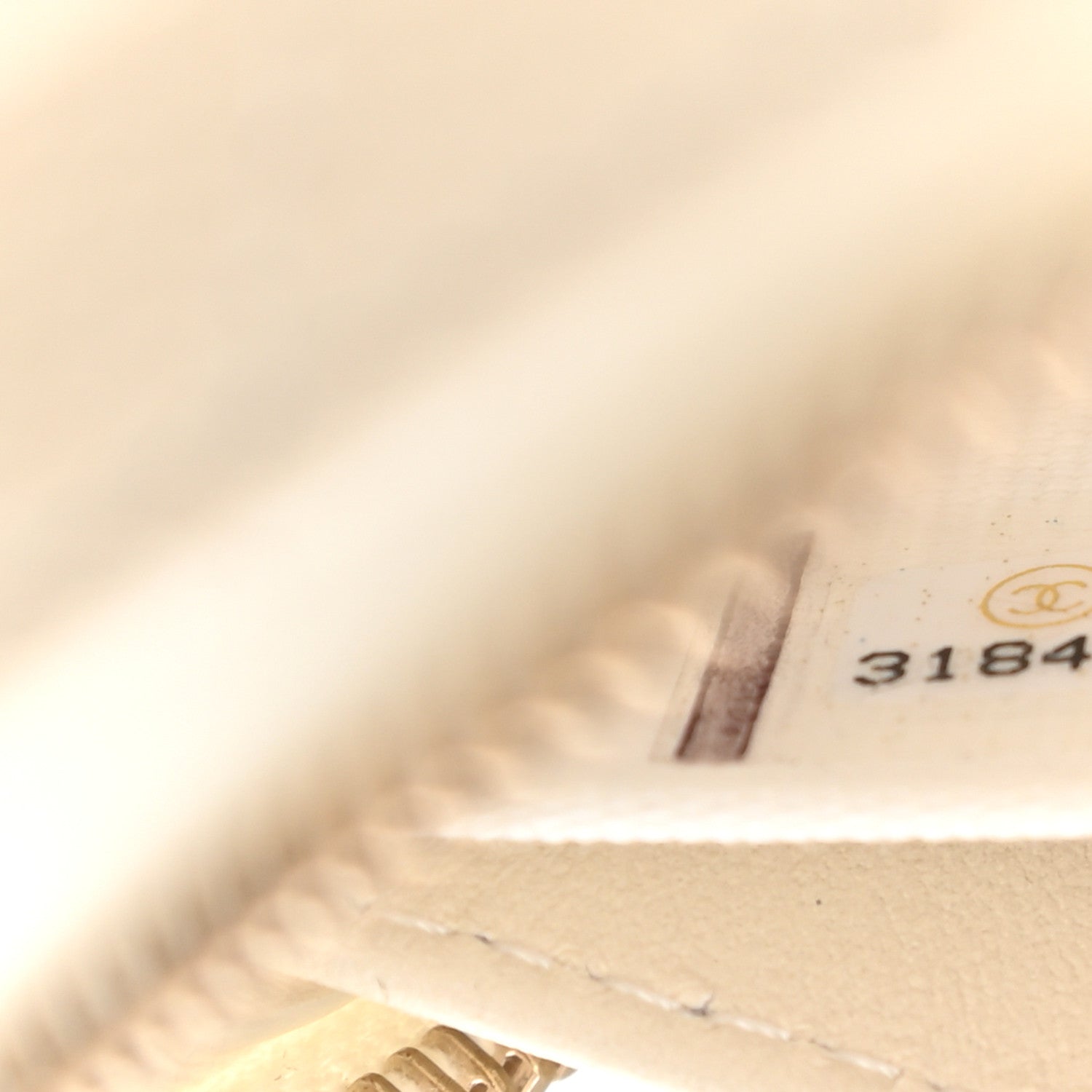 Chanel Caviar Quilted Round Handle With Care Vanity With Chain White 7 of 11