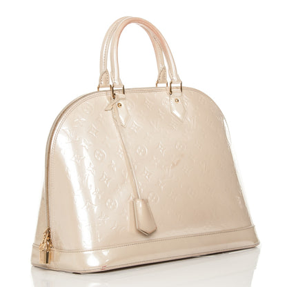 Louis Vuitton Vernis Alma GM Blanc Corail 3 of 15