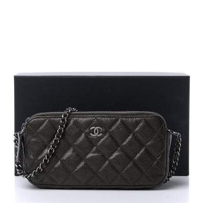 Chanel Caviar Quilted Small Clutch With Chain Dark Charcoal 12 of 12