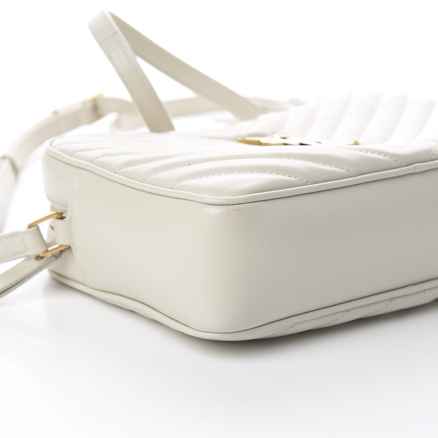 Saint Laurent Calfskin Matelasse Monogram Lou Camera Bag Crema Soft 5 of 8