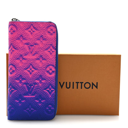Louis Vuitton Taurillon Illusion Zippy Vertical Wallet Bleu Rose 7 of 7