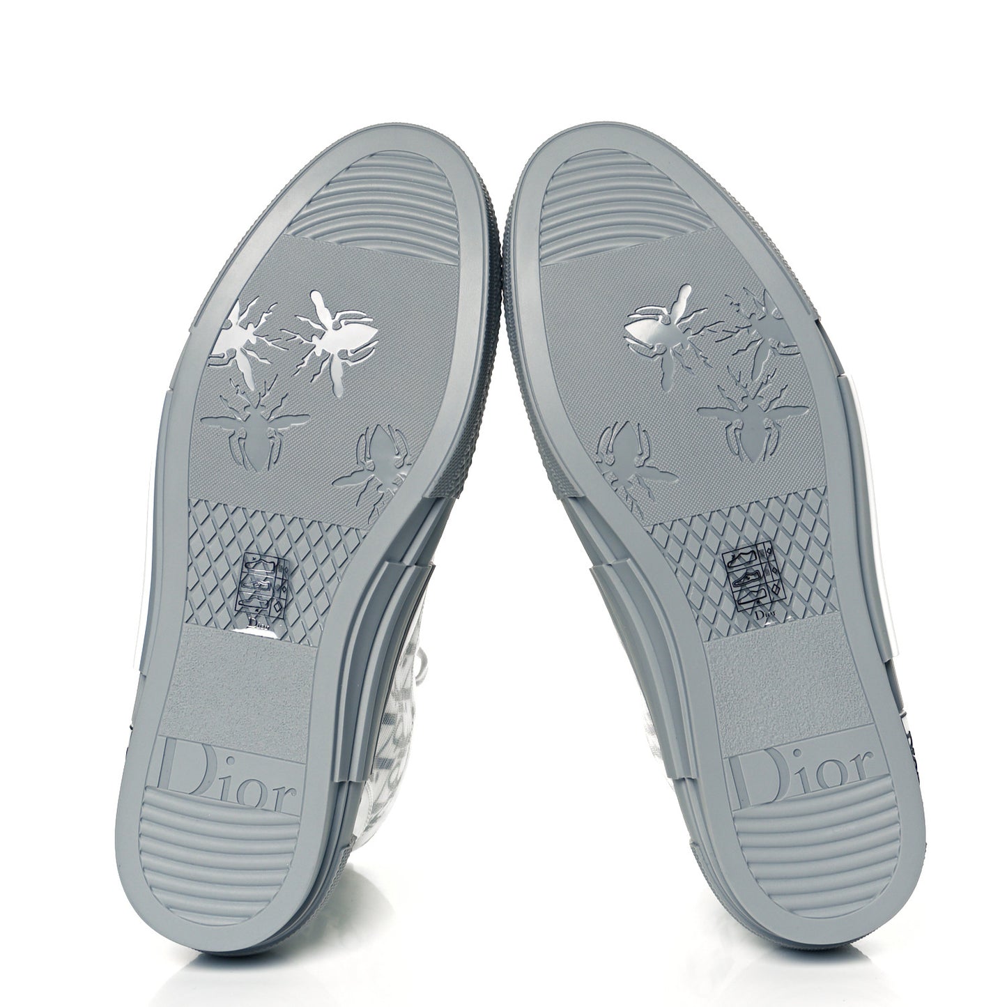 Technical Canvas Oblique Mens B23 High Top Sneakers 44 Blue White