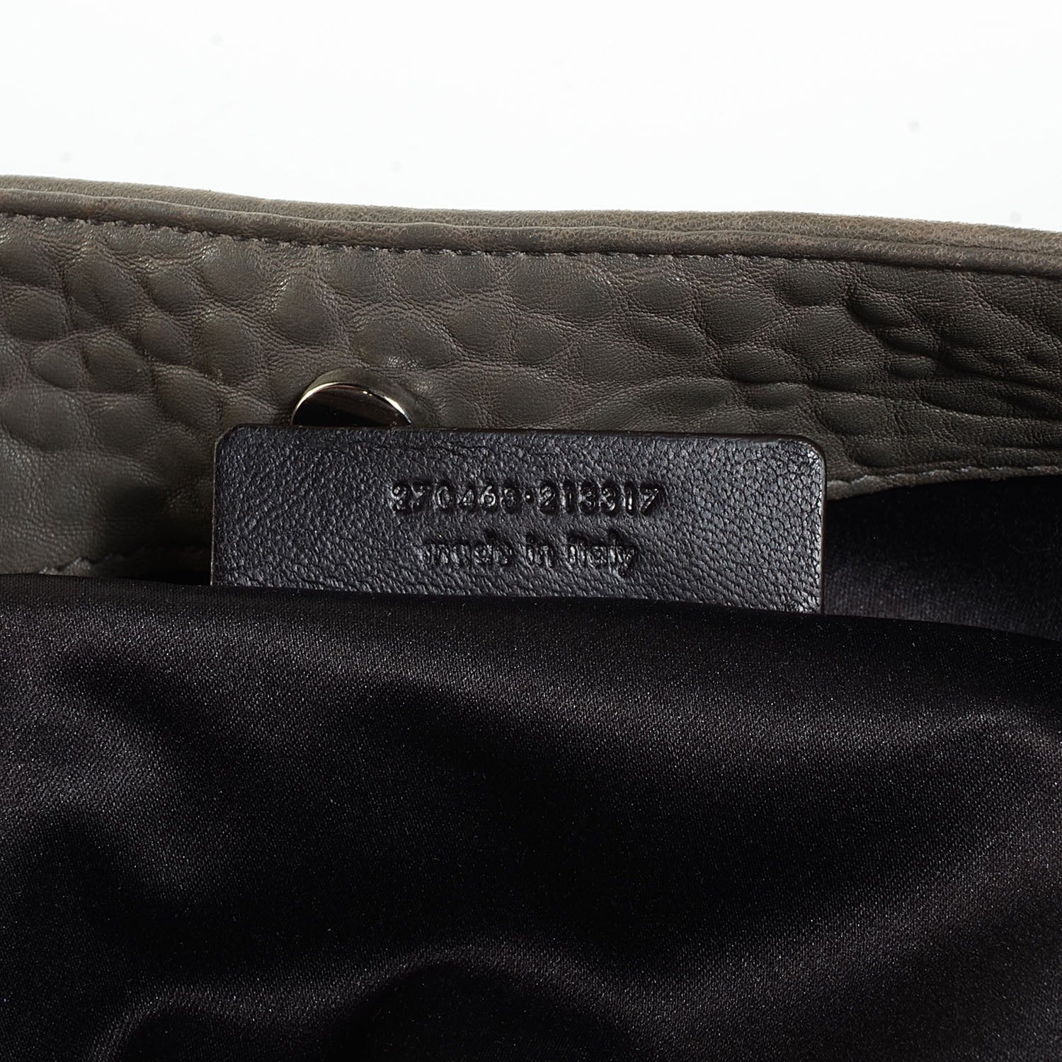 Saint Laurent Leather Large Roady Grey 8 of 8