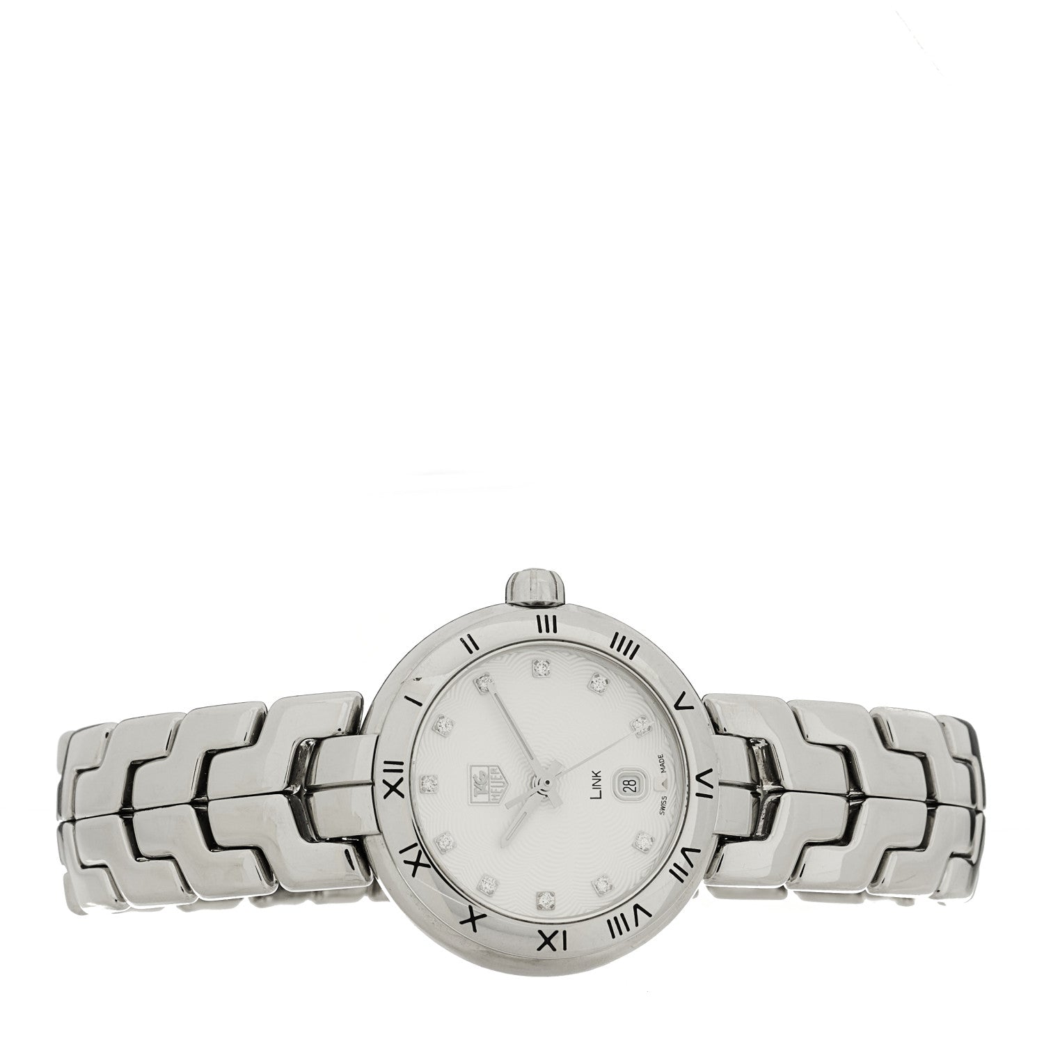 Tag Heuer Stainless Steel Diamond 29mm Link Lady Quartz Watch Silver WAT1411 2 of 4