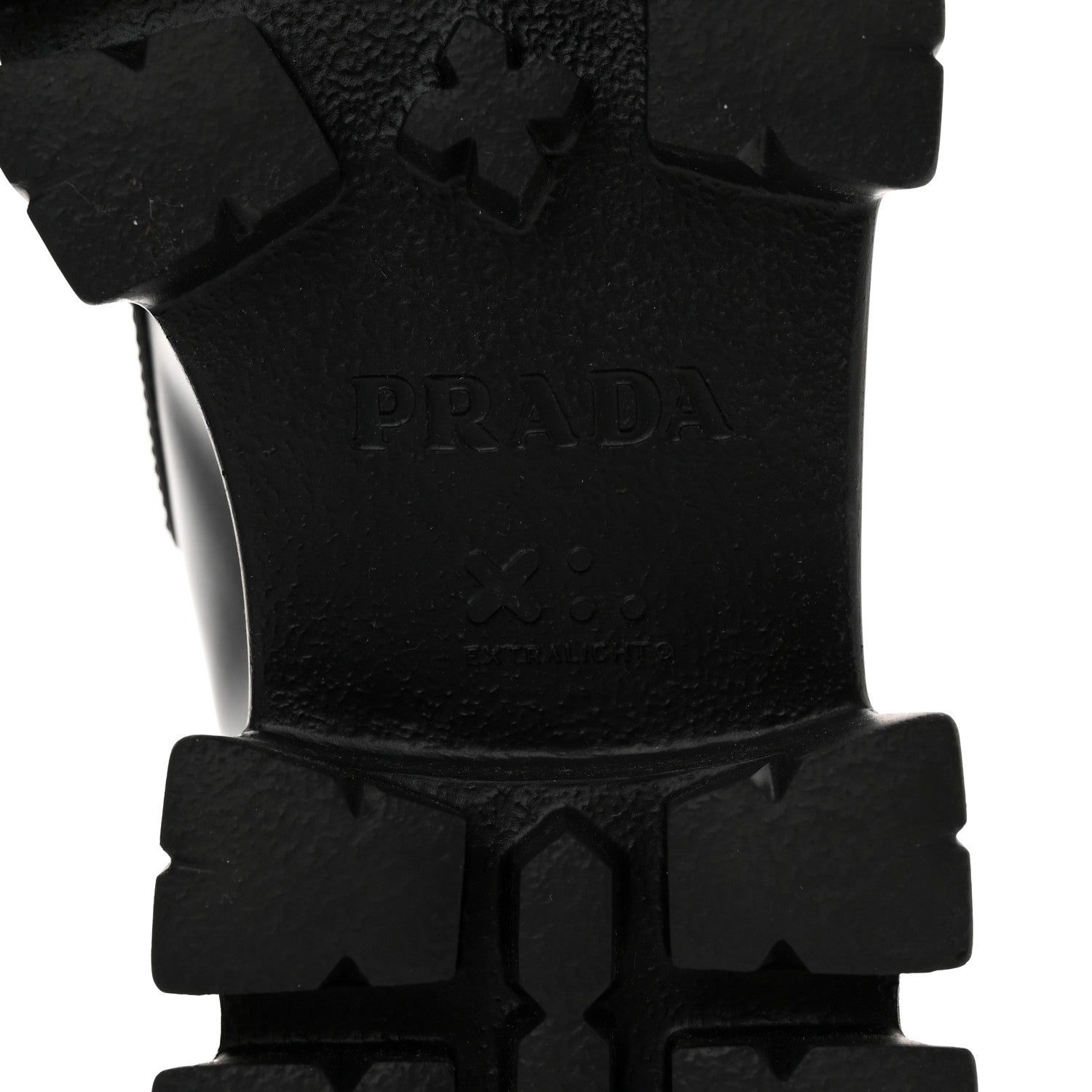 Prada Spazzolato Rois Sfumato Metal Triangle Logo Monolith 60mm Loafers 38 Black Argento 6 of 10