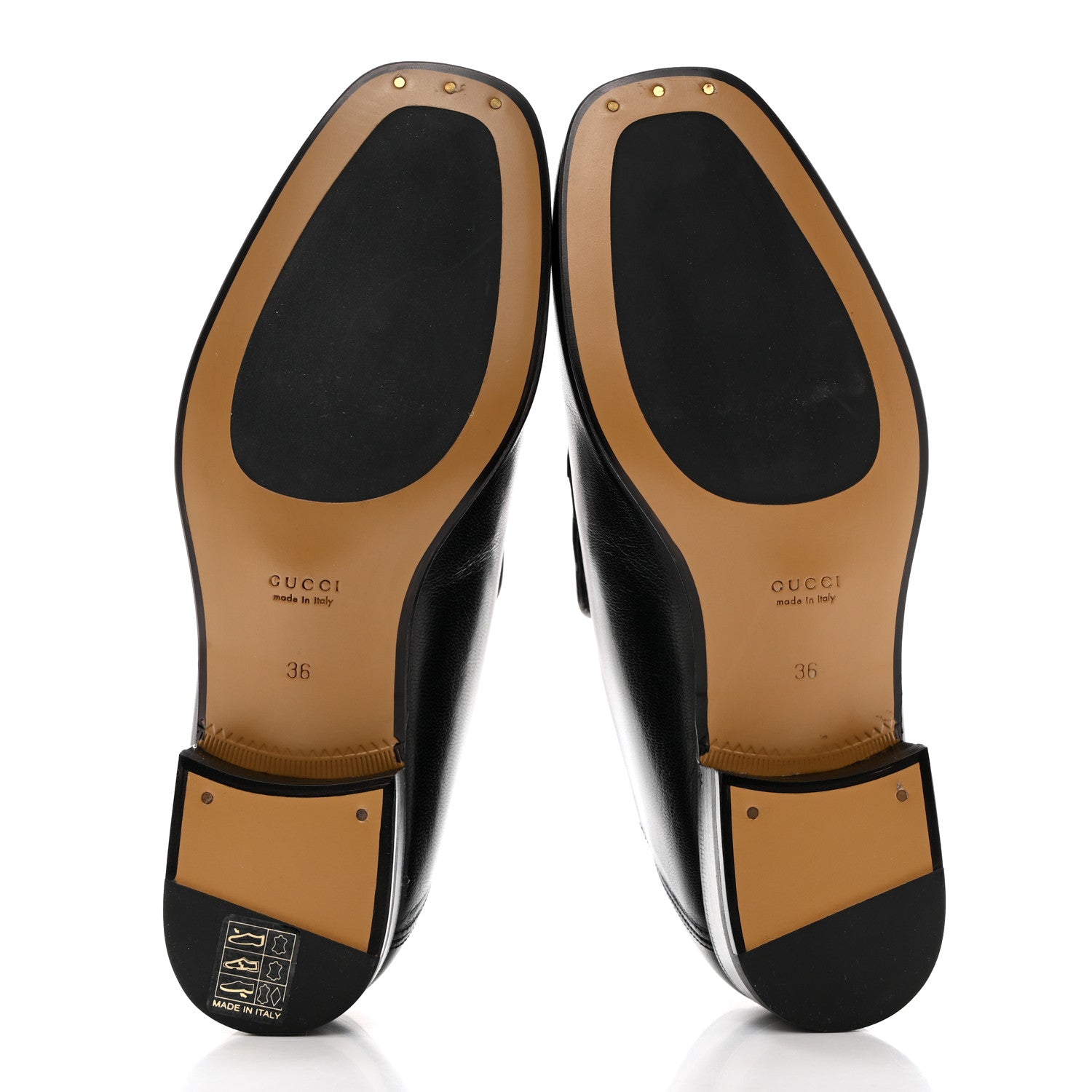 Gucci Goatskin Womens Horsebit Mid-Heel Loafers 36 Black 5 of 9