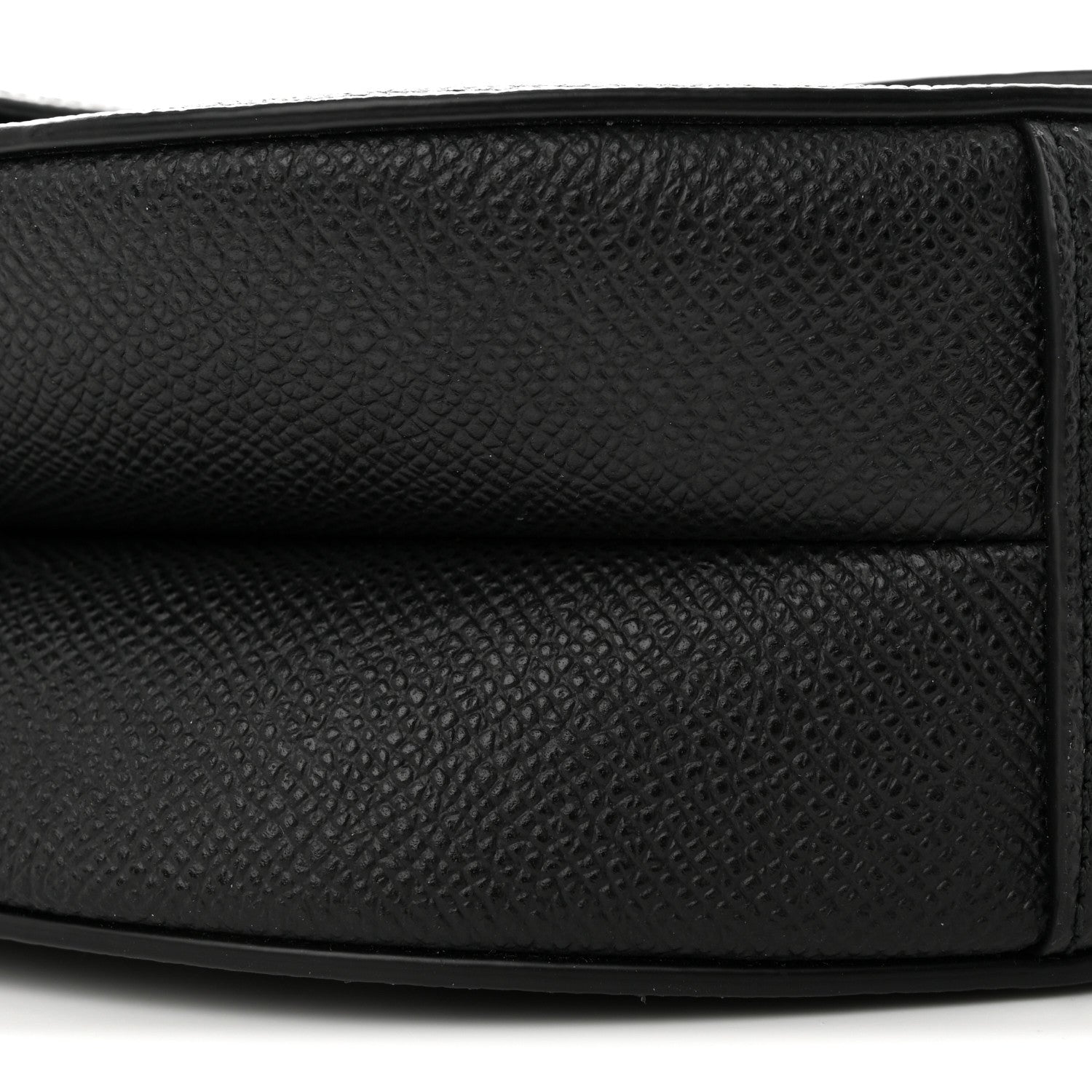 Christian Dior Grained Calfskin Saddle Bag With Strap Black 8 of 10