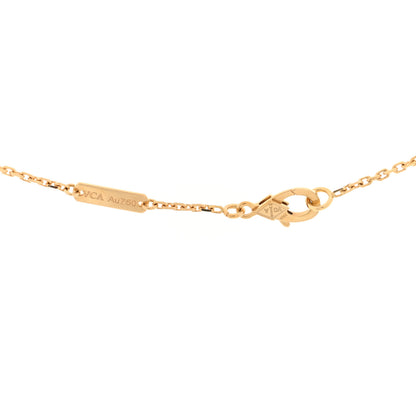 Van Cleef & Arpels 18K Yellow Gold Mother of Pearl Vintage Alhambra Pendant Necklace 4 of 4