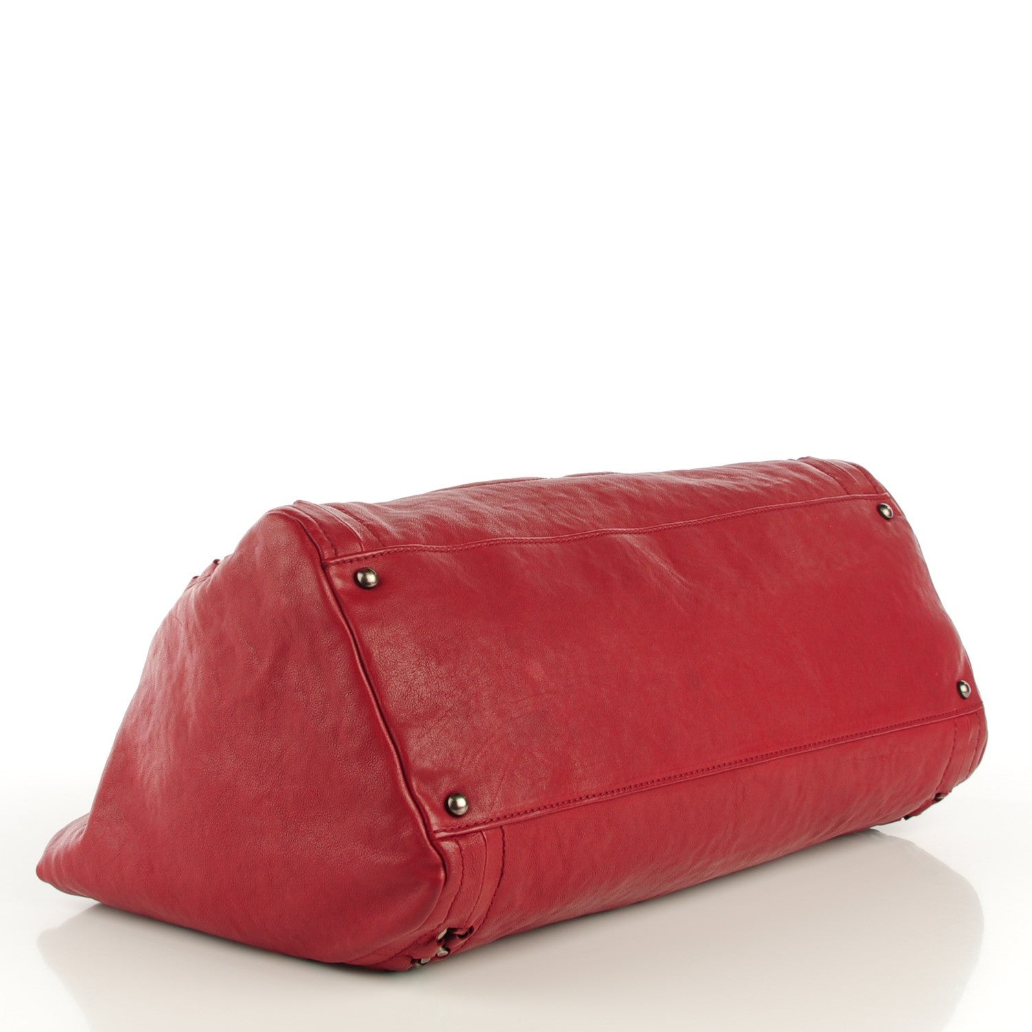 Chanel Calfskin Large East West Modern Chain Tote Red 4 of 8