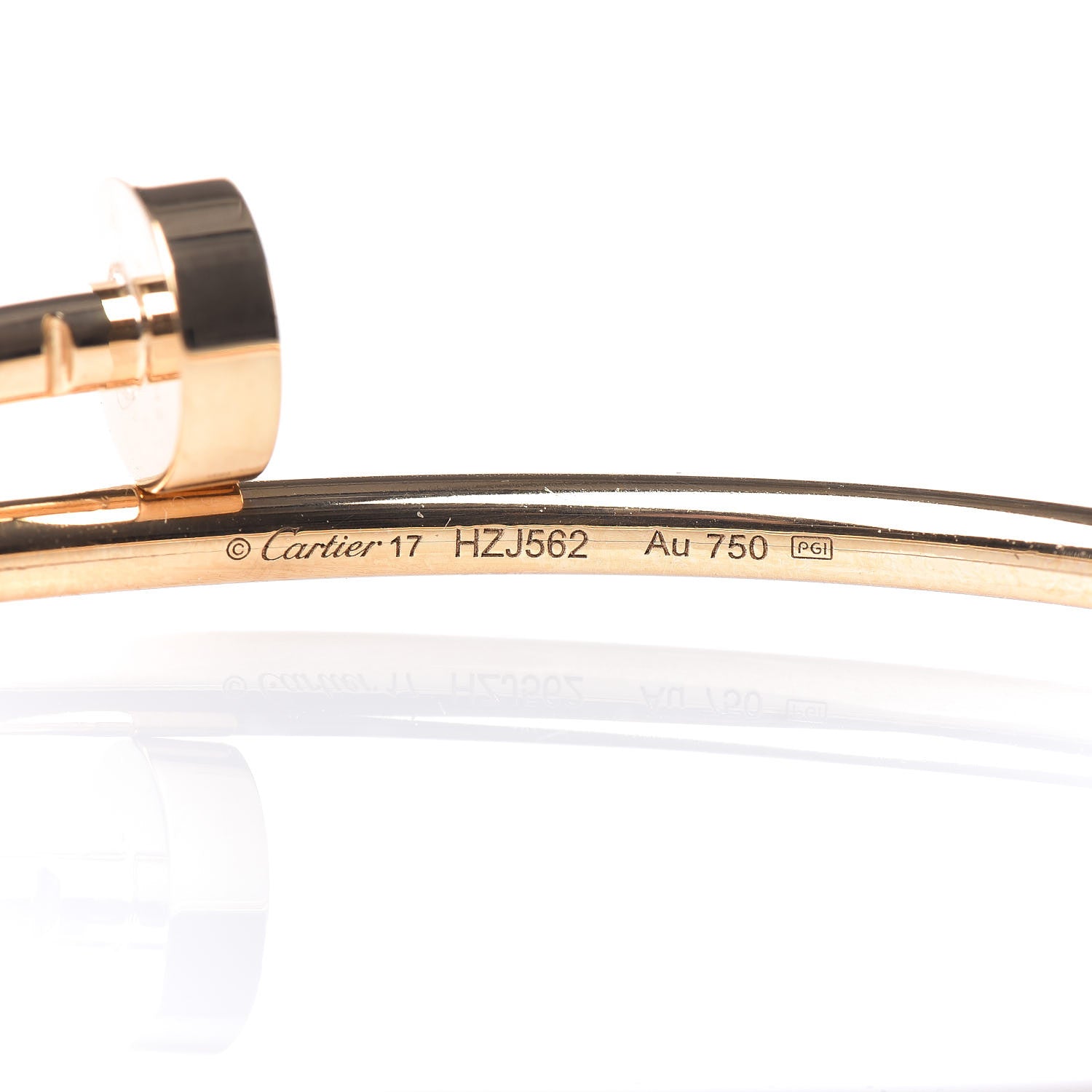 Cartier 18K Yellow Gold Small Juste Un Clou Bracelet 17 4 of 5