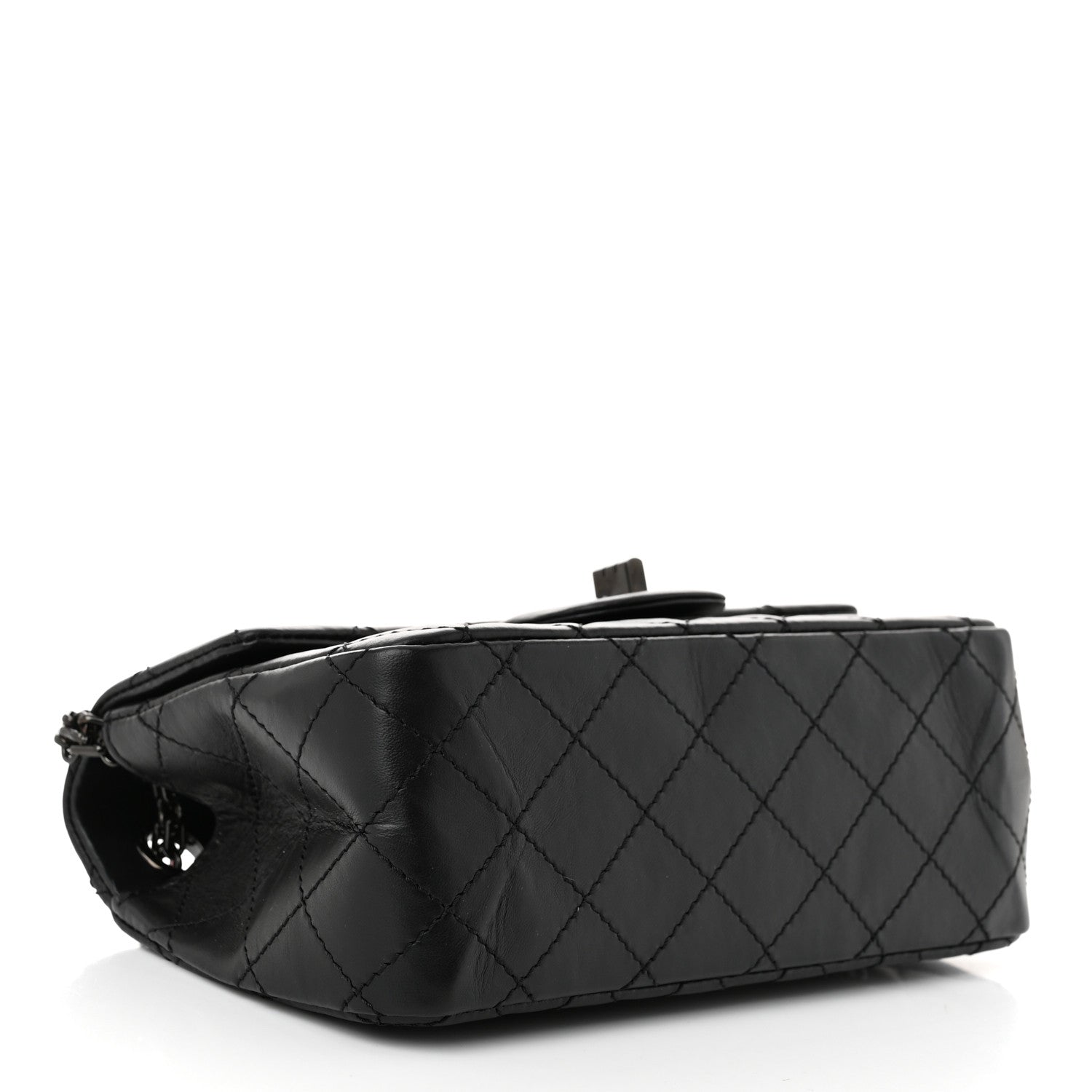 Chanel Aged Calfskin Quilted 2.55 Reissue Mini Flap So Black 4 of 10