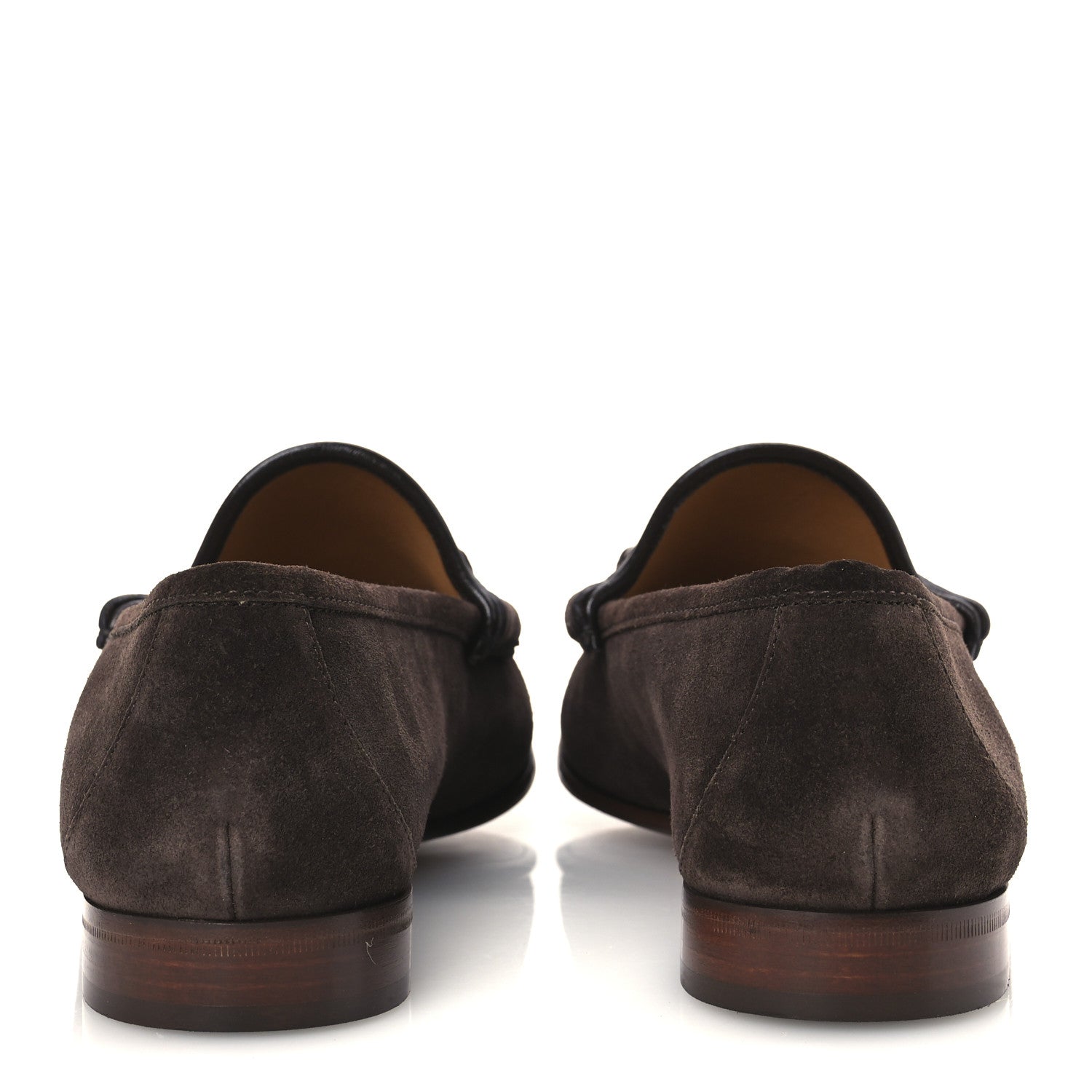 Gucci Suede Mens Horsebit Loafers 9 Testa di Moro 6 of 13