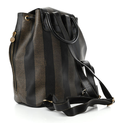 Fendi Coated Canvas Pequin Drawstring Backpack Tobacco 2 of 4