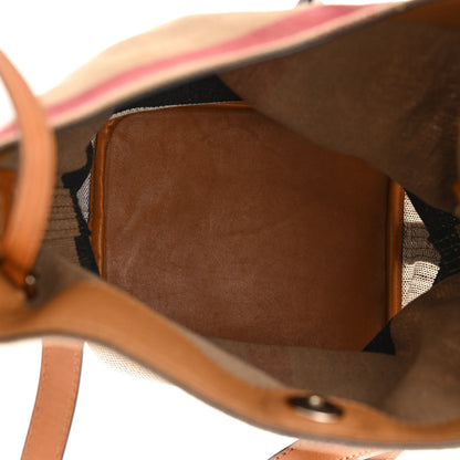 Burberry Canvas Mega Check Mini Ashby Tassel Crossbody Saddle Brown 6 of 14