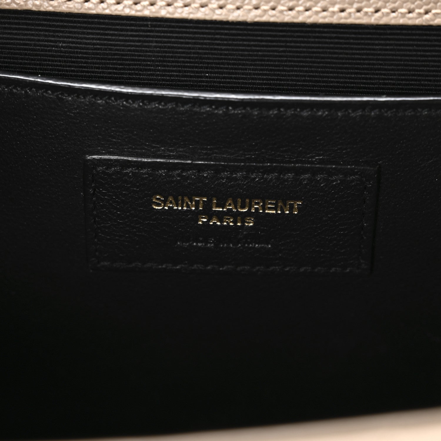 Saint Laurent Grain De Poudre Textured Mixed Matelasse Medium Triquilt Monogram Satchel Dark Beige 5 of 9
