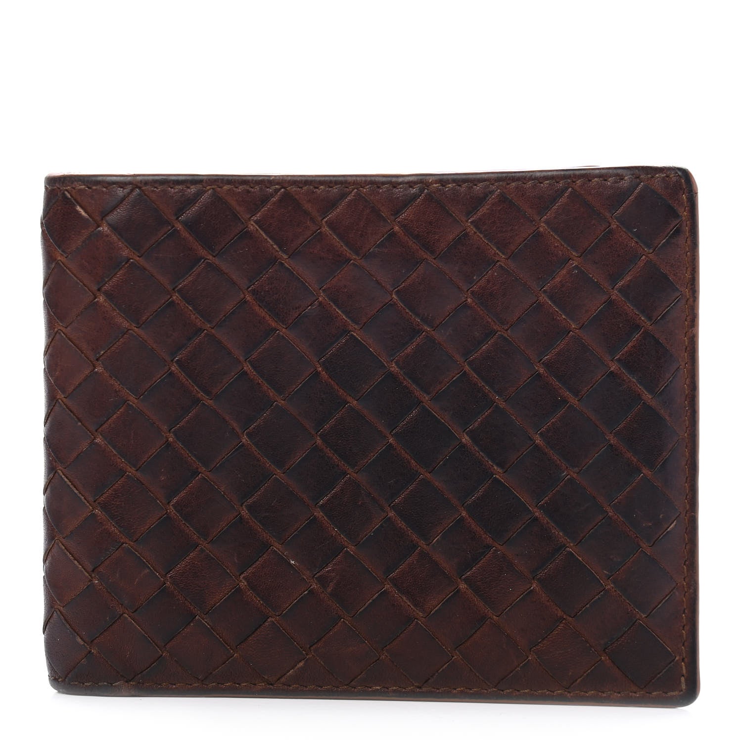 Bottega Veneta Nappa Intrecciato Bi-Fold Wallet Brown 1 of 9