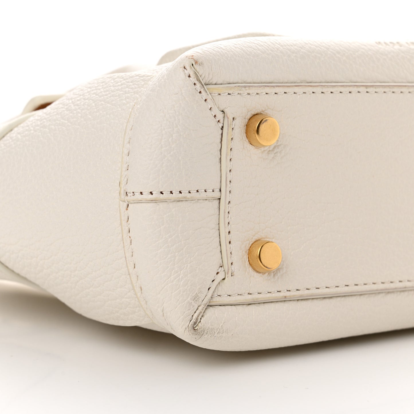 Grained Calfskin Maxi Intrecciato Mini Arco Bianco