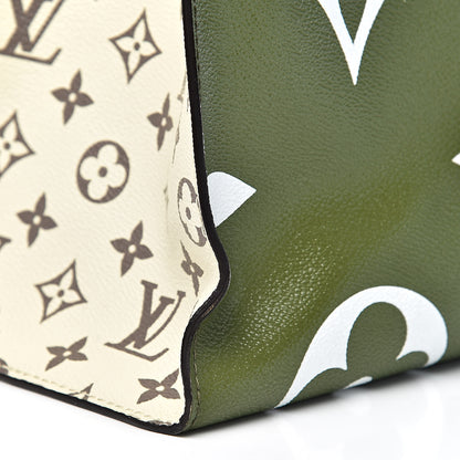 Louis Vuitton Monogram Giant Onthego GM Kaki Beige 14 of 16