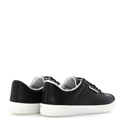 Chanel Calfskin CC Womens Sneakers 37 Black 5 of 9