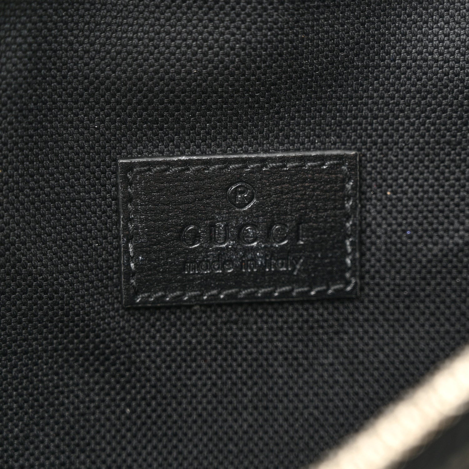 Gucci GG Supreme Monogram Textured Calfskin Retro Interlocking G Belt Bag Black 6 of 10