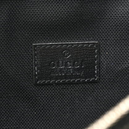 Gucci GG Supreme Monogram Textured Calfskin Retro Interlocking G Belt Bag Black 6 of 10