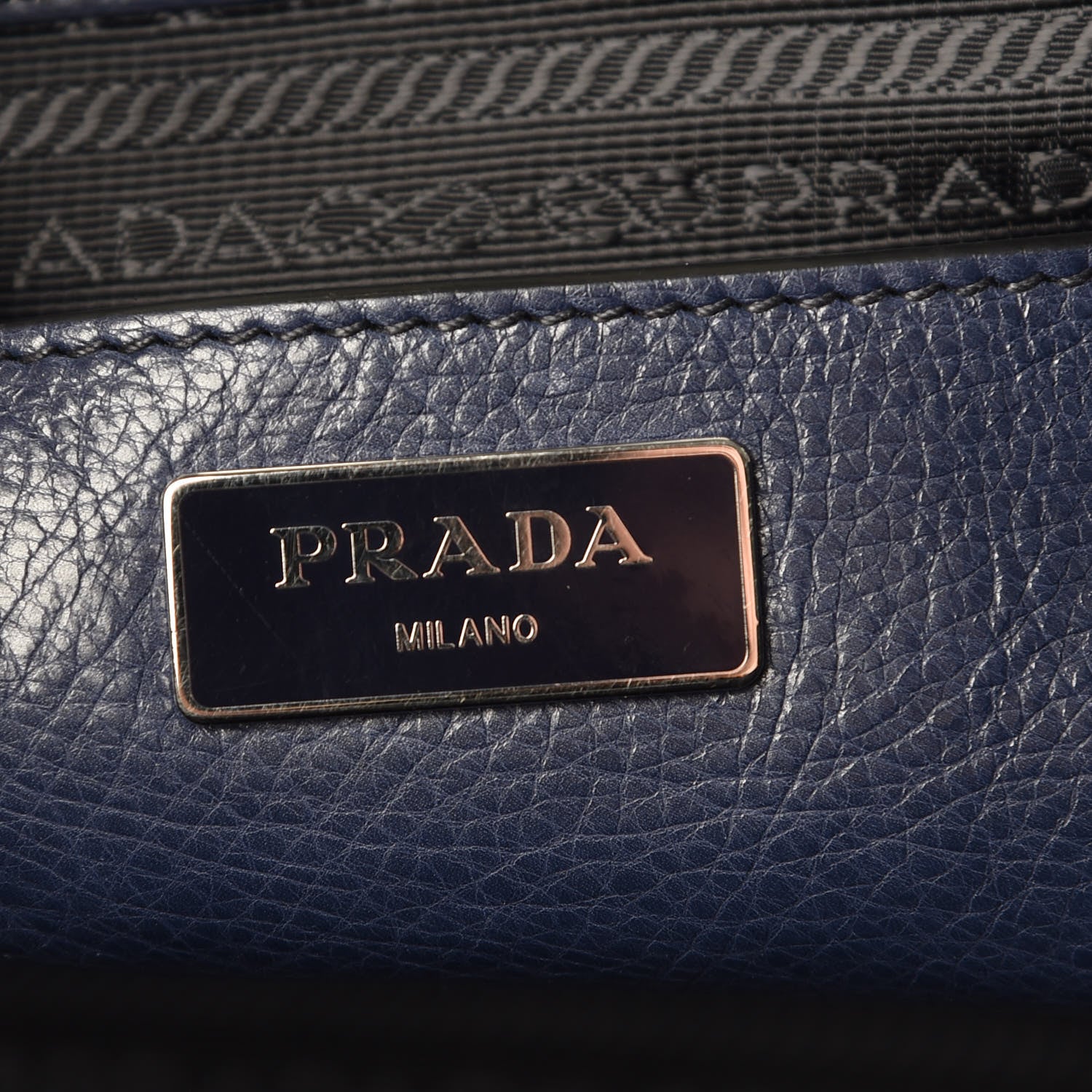 Prada Glace Calf Twin Pocket Tote Baltico 6 of 16