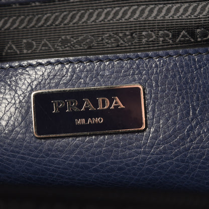 Prada Glace Calf Twin Pocket Tote Baltico 6 of 16