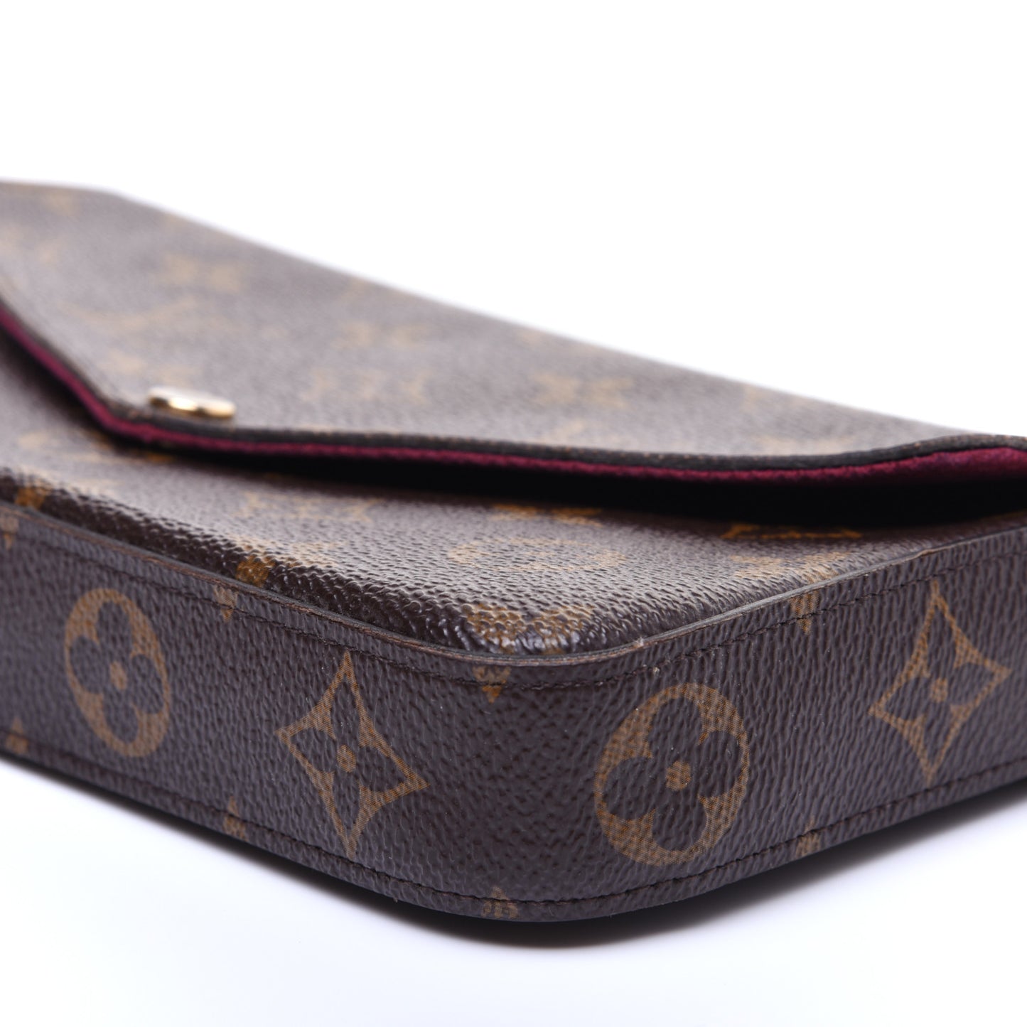 Monogram Pochette Felicie Chain Wallet Fuchsia