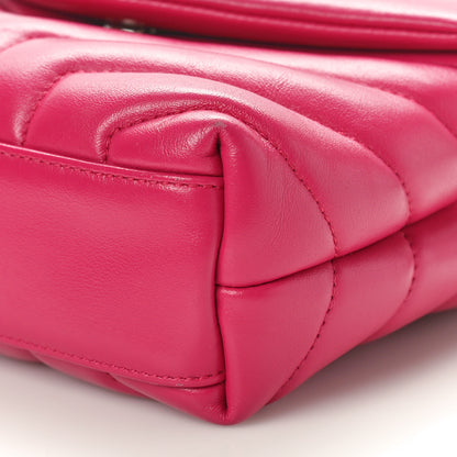 Saint Laurent Calfskin Y Quilted Monogram Toy Loulou Crossbody Bag Freesia 10 of 12