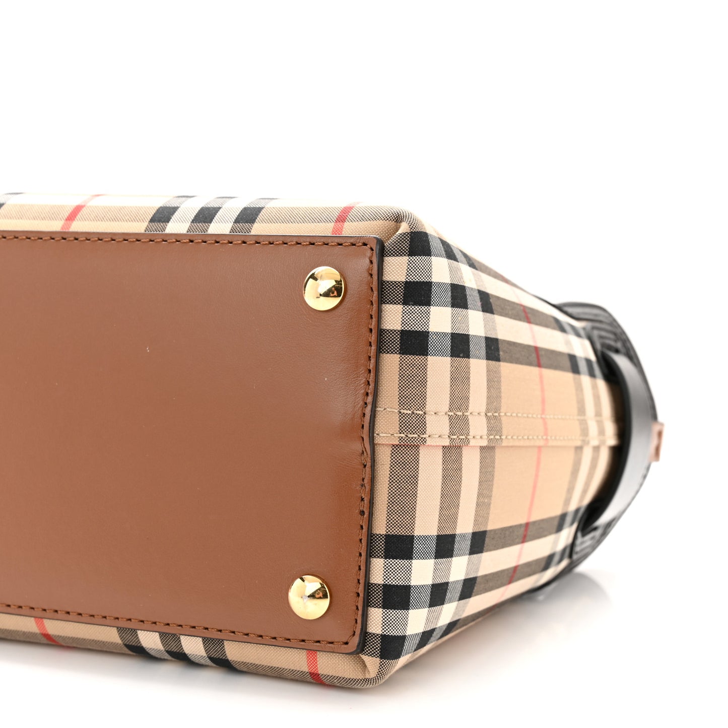 Calfskin Vintage Check Triple Stud Mini Belt Bag Archive Beige