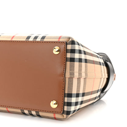 Burberry Calfskin Vintage Check Triple Stud Mini Belt Bag Archive Beige 10 of 16