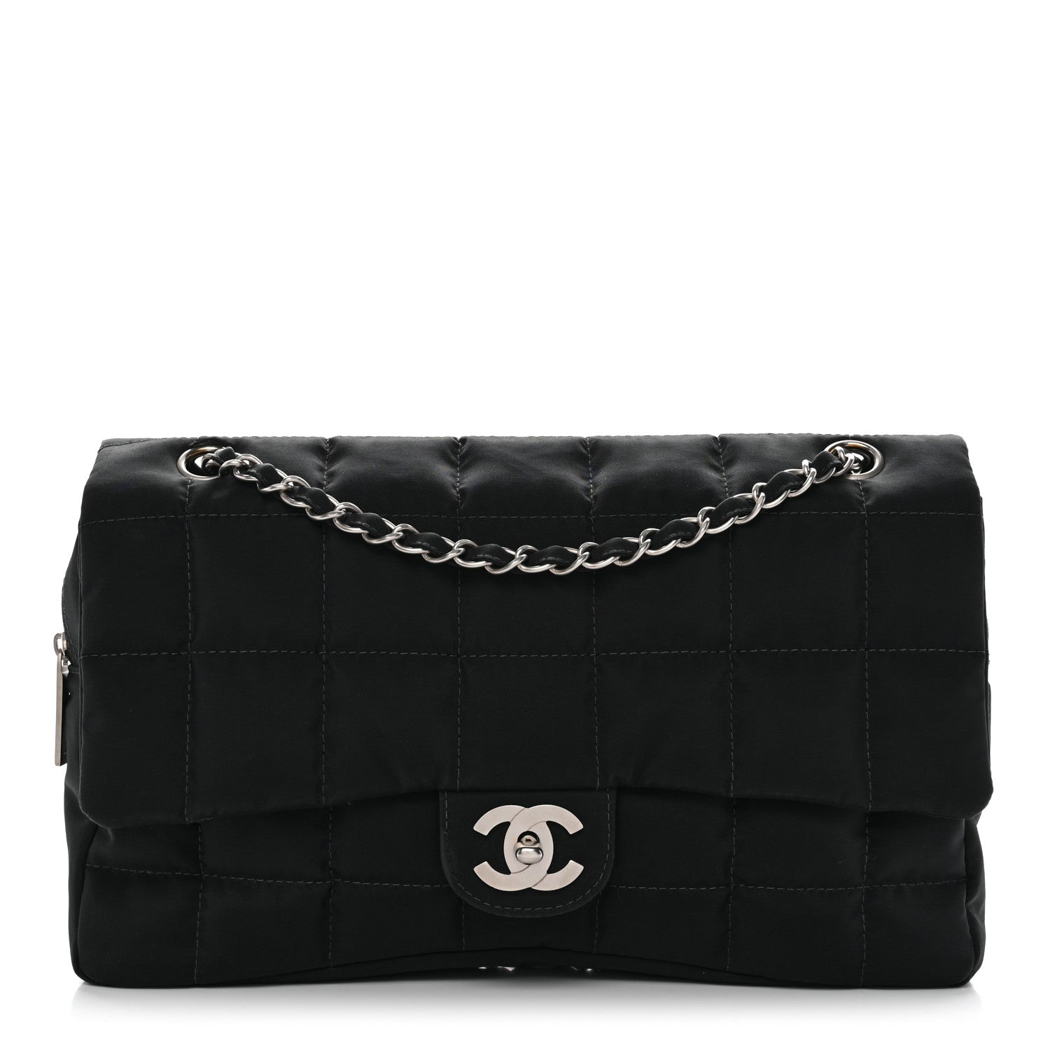 Chanel Nylon Square Quilted Flap Black 1 of 10