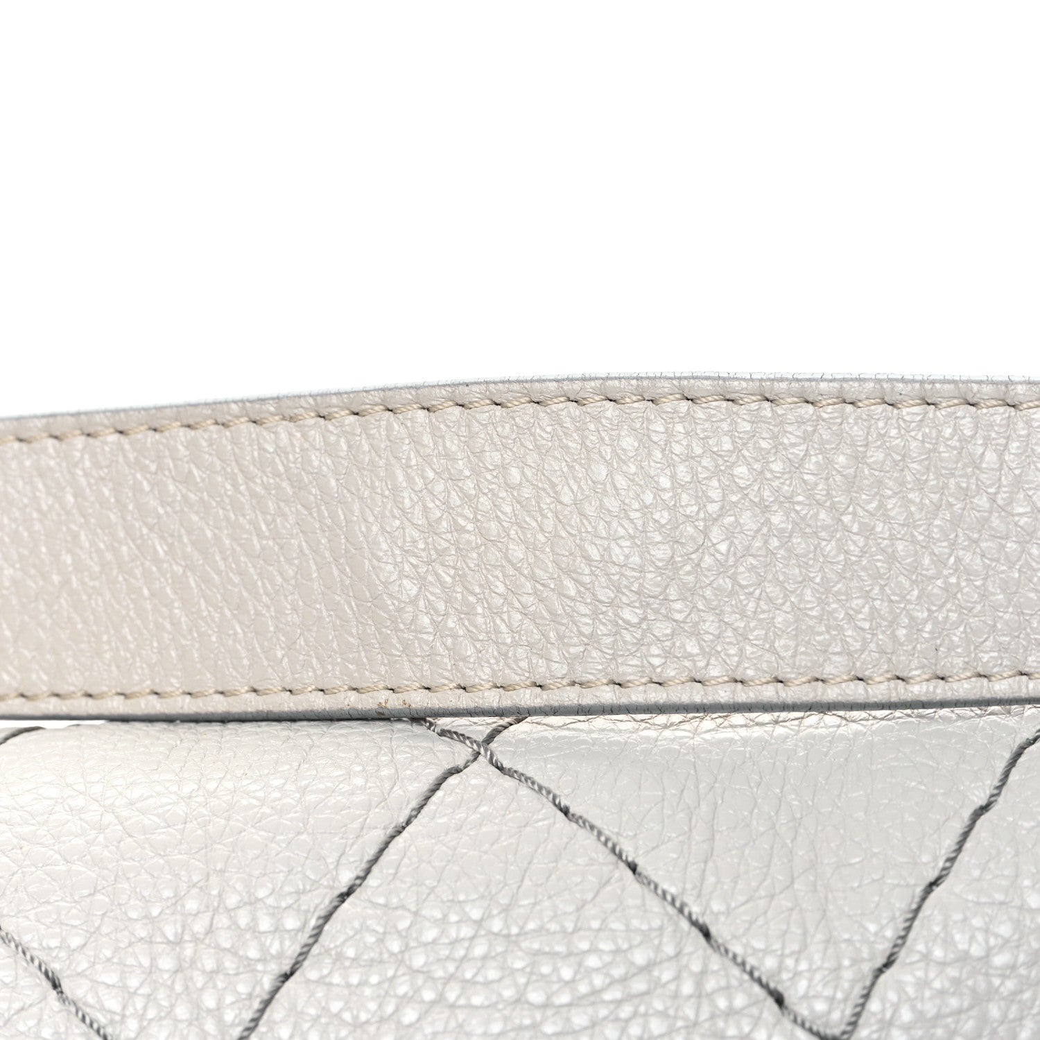 Chanel Glazed Calfskin XL On The Road Flap Light Grey 12 of 14