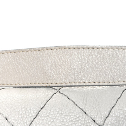 Chanel Glazed Calfskin XL On The Road Flap Light Grey 12 of 14