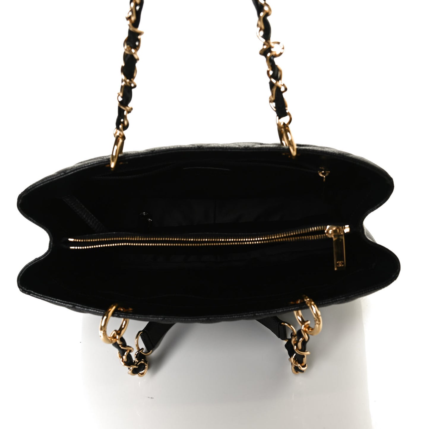 Caviar Quilted Grand Shopping Tote GST Black