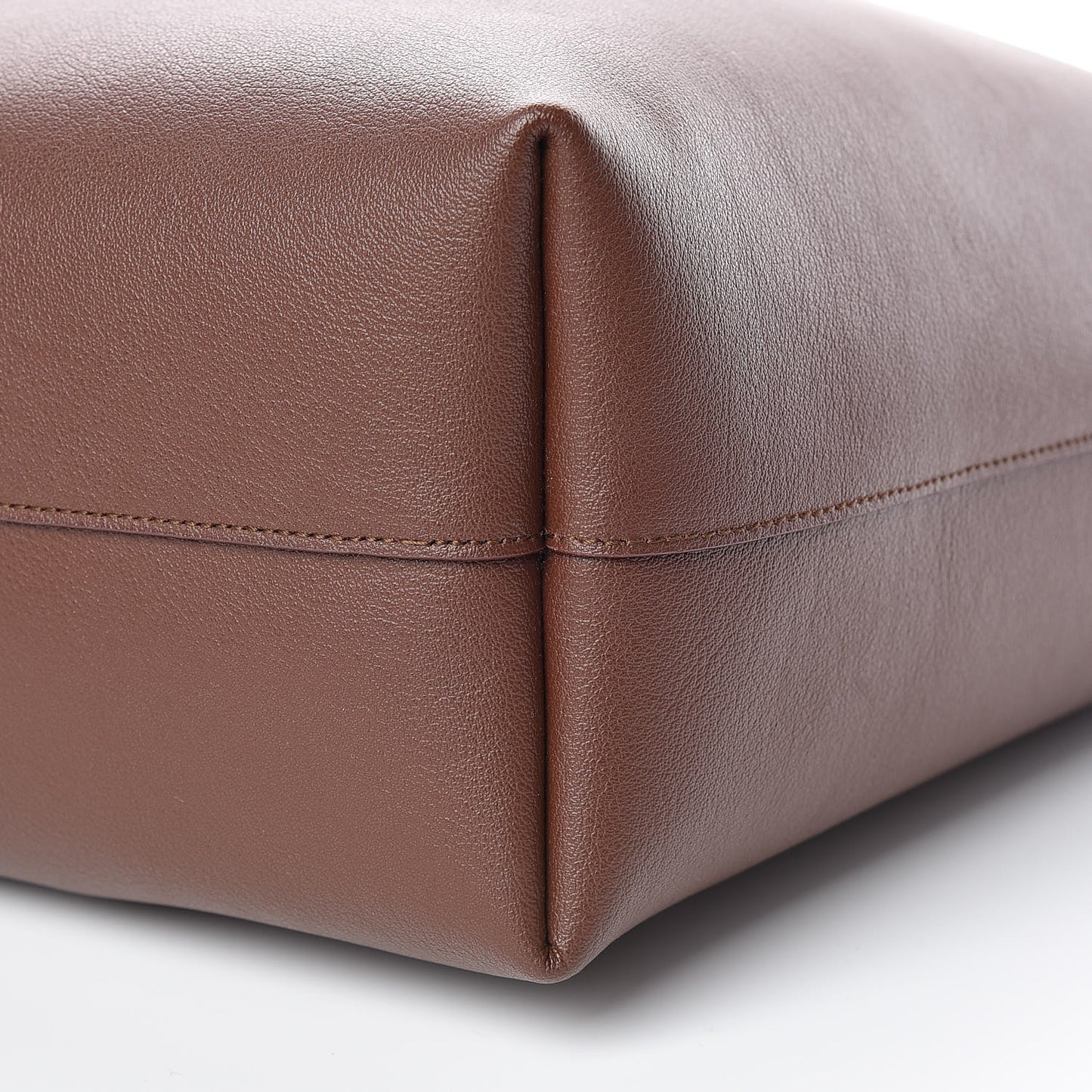 Calfskin Large Shopping Tote Old Brandy