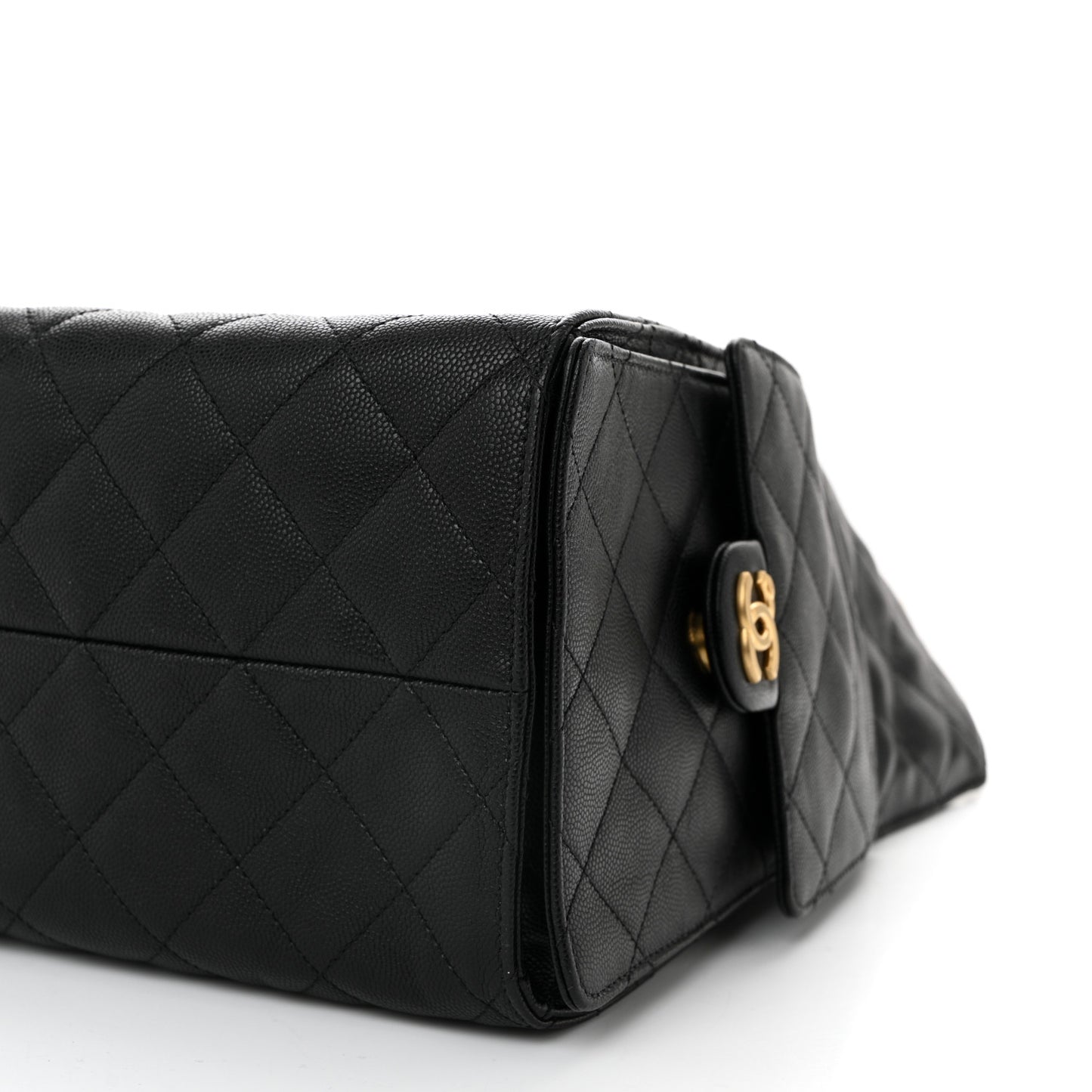 Caviar Quilted Medium Chanel 25 Handbag Black