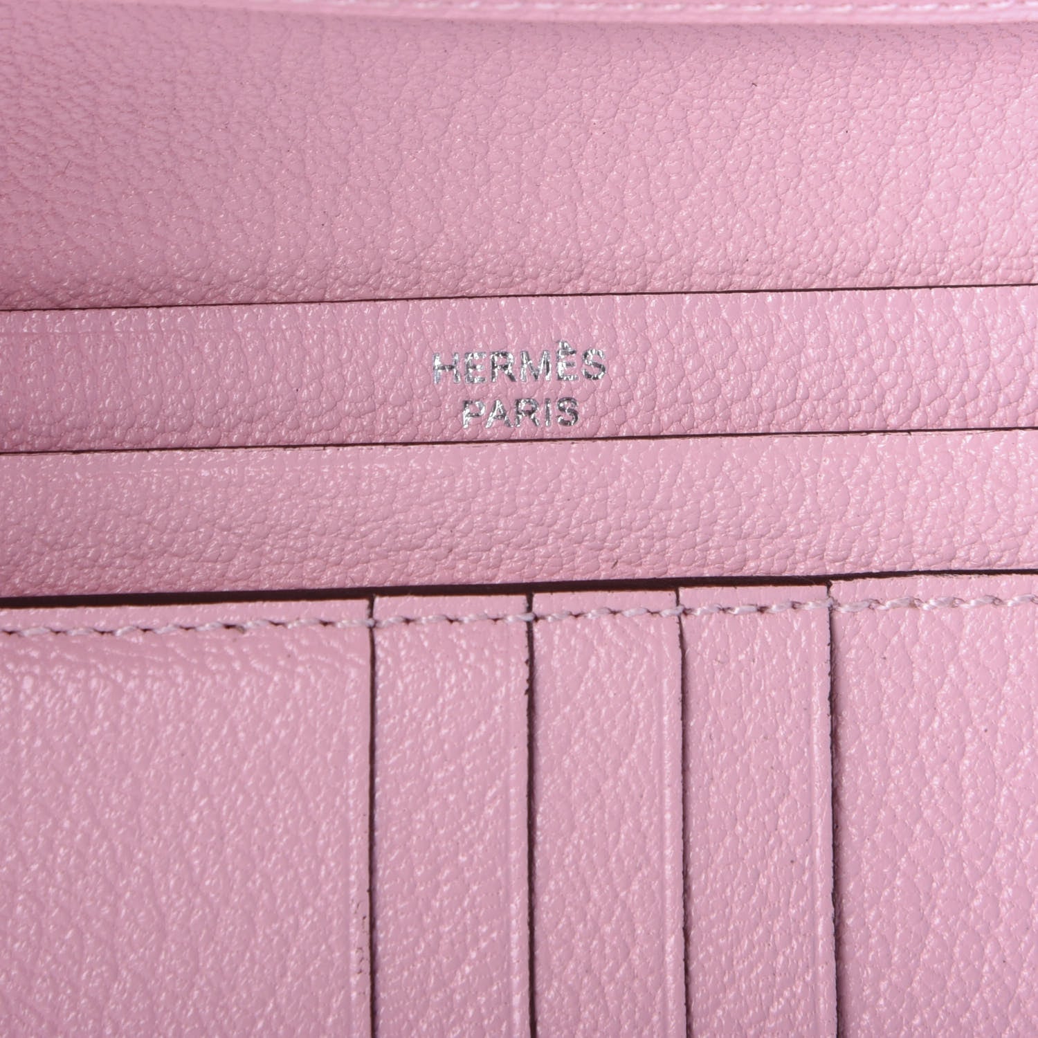 Hermes Chevre Mysore Bearn Compact Wallet Rose Sakura 6 of 7