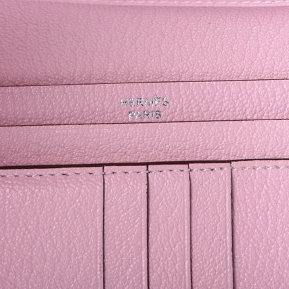 Hermes Chevre Mysore Bearn Compact Wallet Rose Sakura 6 of 7