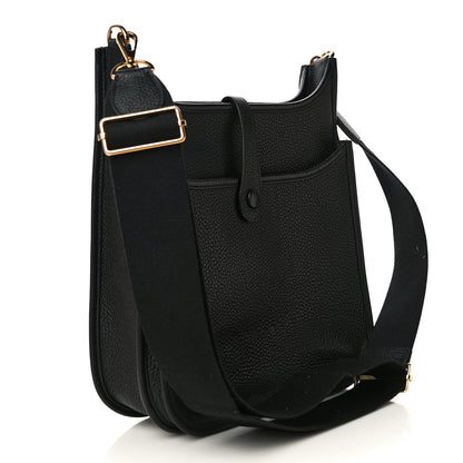 Hermes Taurillon Clemence Evelyne III PM Black 3 of 10
